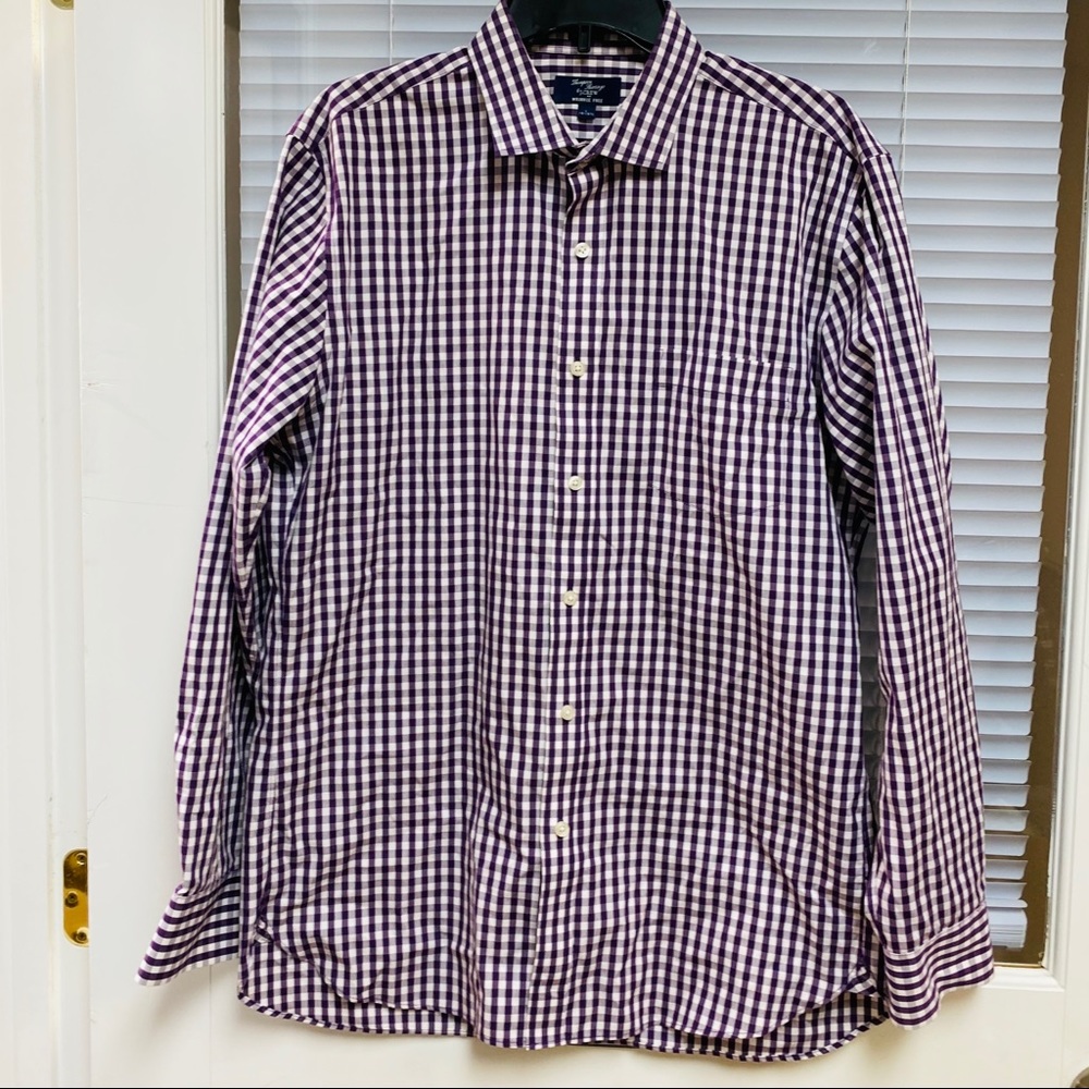 J Crew Thompson 2 ply Purple Check Shirt
